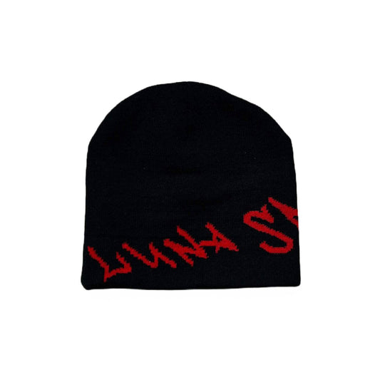 LUNA BEANIE - SORT/RØD